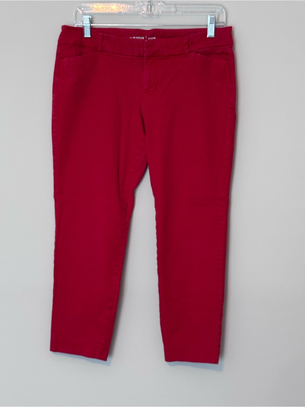 Old Navy Pixie Mid-Rise Washed Red Chino Pants Size 12 Petite